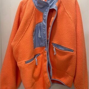 New- Free People Fleece Jacket with Blue Accents